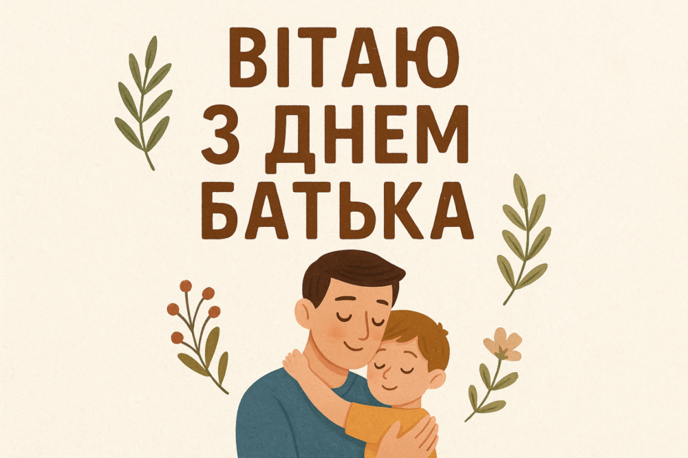 Привітання з Днем батька чоловіку від дружини